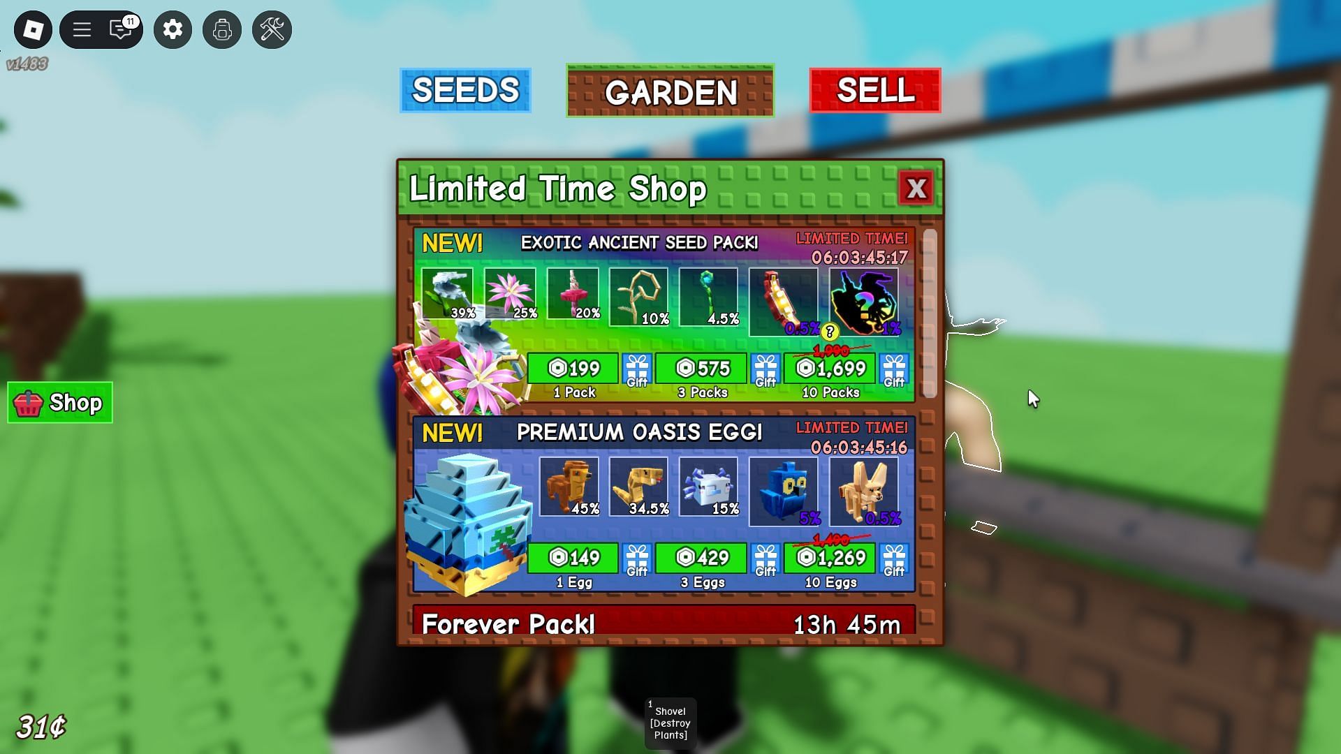 Stonebite seed in the Shop (Image via Roblox)